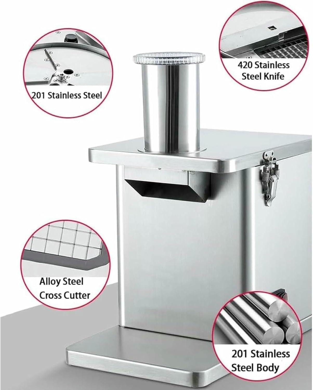 Electric Vegetable Cutter 3 & 1, Commercial Food Cutter & Cutter, Automatic Potato Carrot Cube Cutting Machine, Potato Cutter