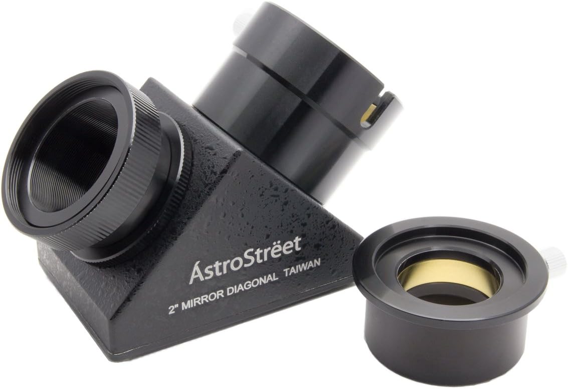 GSO 90 ST Zenith Mirror for SCT, 2 Inch, Black, Manual Focus, 1/10 Wave Accuracy, 92% Reflectivity, 20.9 oz, Made in Taiwan