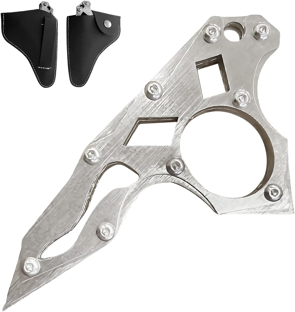 Pocket Tool keychain multi tool Stainless Steel Keychains Window Breaker Gift for Christmas, Men, Women, Valentine’s, Birthday, Father’s Day (1, Silver)