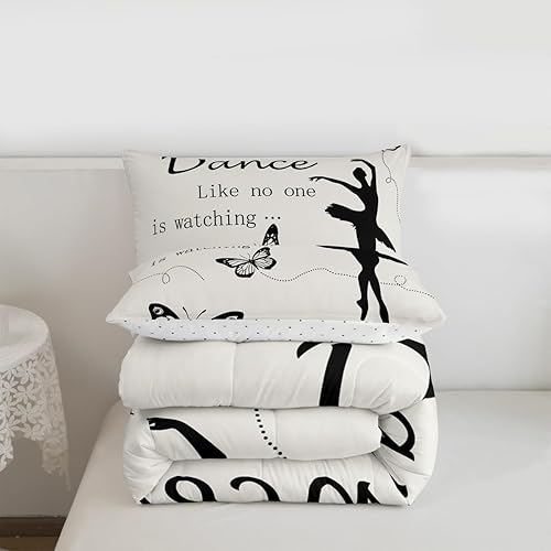 Miniatura 7 de Juego de edredón de arte de danza para adolescentes, tamaño Queen, juego de ropa de cama de ballet para niños y niñas, decoración de dormitorio,