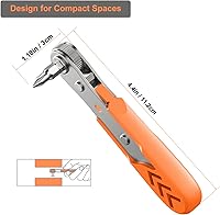 Vista 3 de Destornillador de ángulo recto 24 en 1 juego de destornilladores de trinquete con mini llave de trinquete para espacios reducidos, reparación