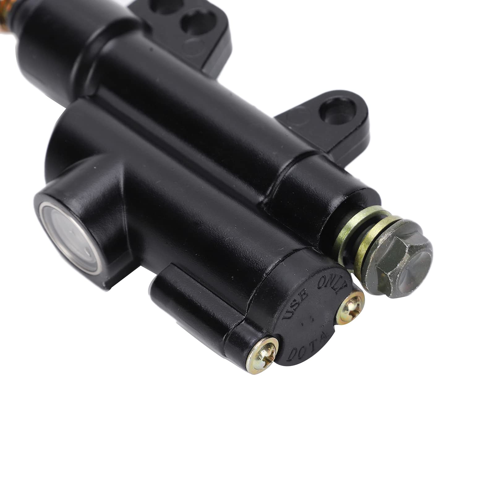 Cylindre de Frein Arrière pour Moto ATV Dirt Bike, Maître-cylindre de Frein Arrière renforcé Pompe de Maître-cylindre Hydraulique de Frein à Pied Arrière de Moto avec Conception