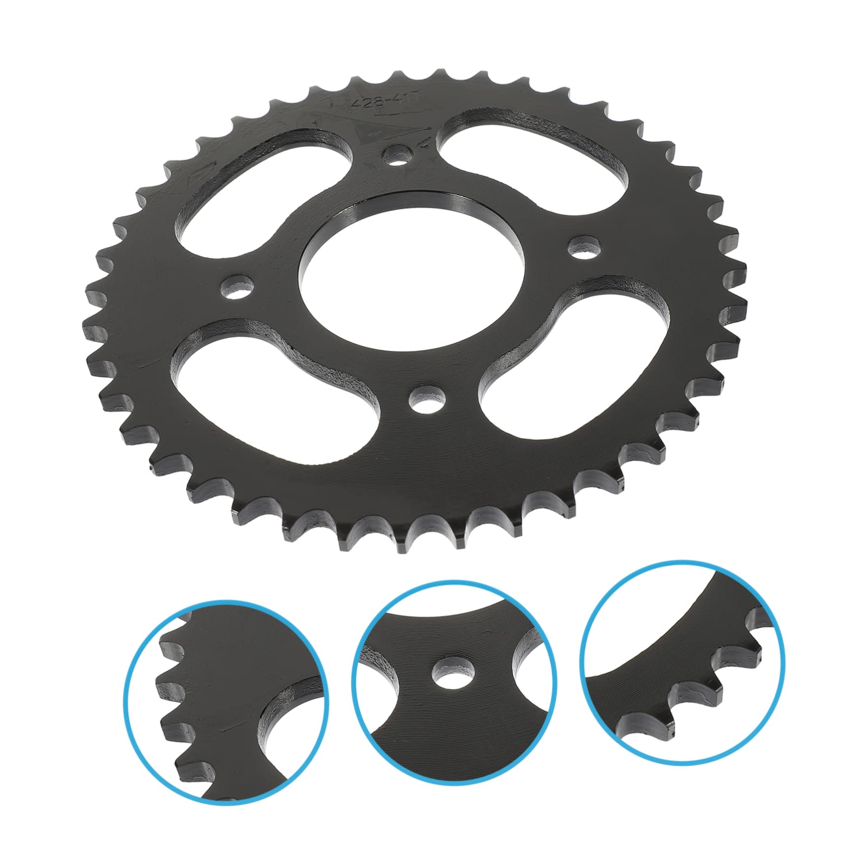 Pignon Arrière de Moto 428-41 Dents Acier Noir pour Modification