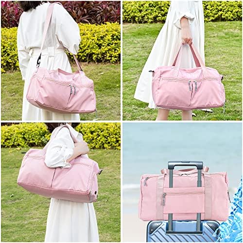 Gym Bag for Women,TXSTBGO 30L Duffle bag women,Small gym bag with Wet Pocket & Shoes Compartment,Waterproof Travel bag Sports Gym Bag for Football Dance Sports Gyms Swimming(pink) 7 Gym Bag for Women,TXSTBGO 30L Duffle bag women,Small gym bag with Wet Pocket & Shoes Compartment,Waterproof Travel bag Sports Gym Bag for Football Dance Sports Gyms Swimming(pink)