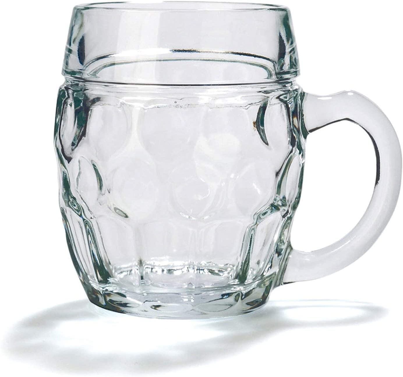 Oberglas Tübinger Lot de 6 chopes à bière sans surface de pression/plaque I Lot de 6 chopes à bière de 500 ml avec trait de remplissage I Chope à bière stable I Verres à bière en verre soda citron I