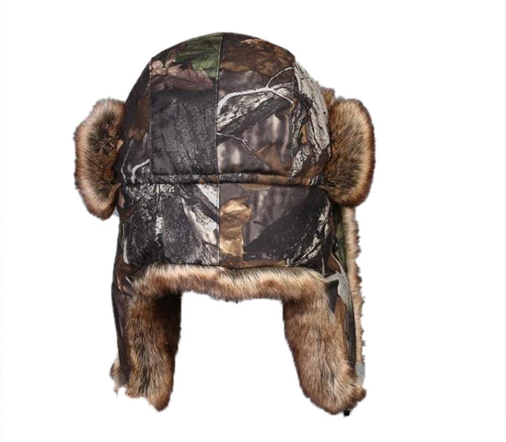 Insun Unisex Chapka Chapeaux avec Bordure en Fourrure Bonnet Aviateur d'hiver Chasse Casquette