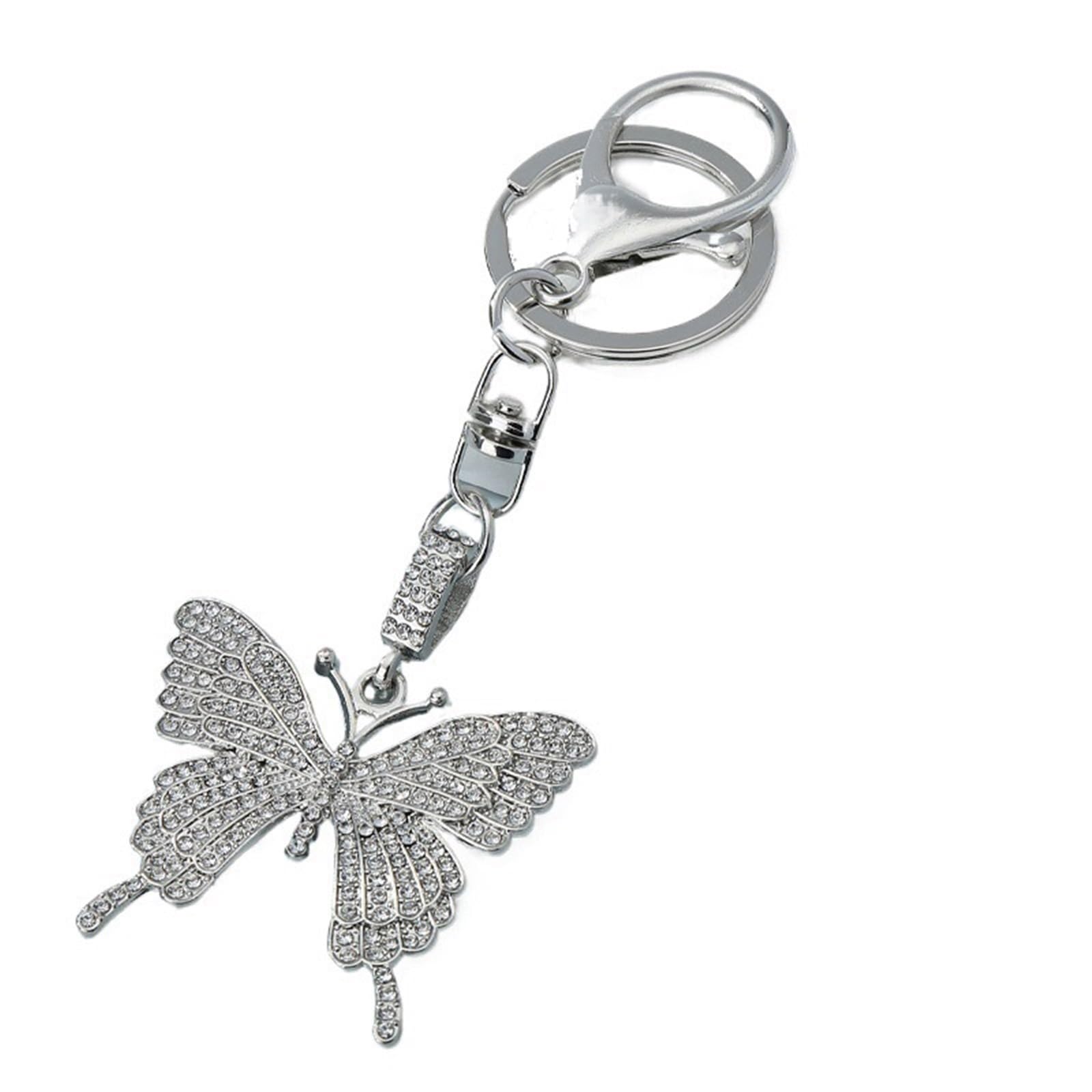 Llavero de coche con mariposa de moda para regalar como colgante de bolsos 4