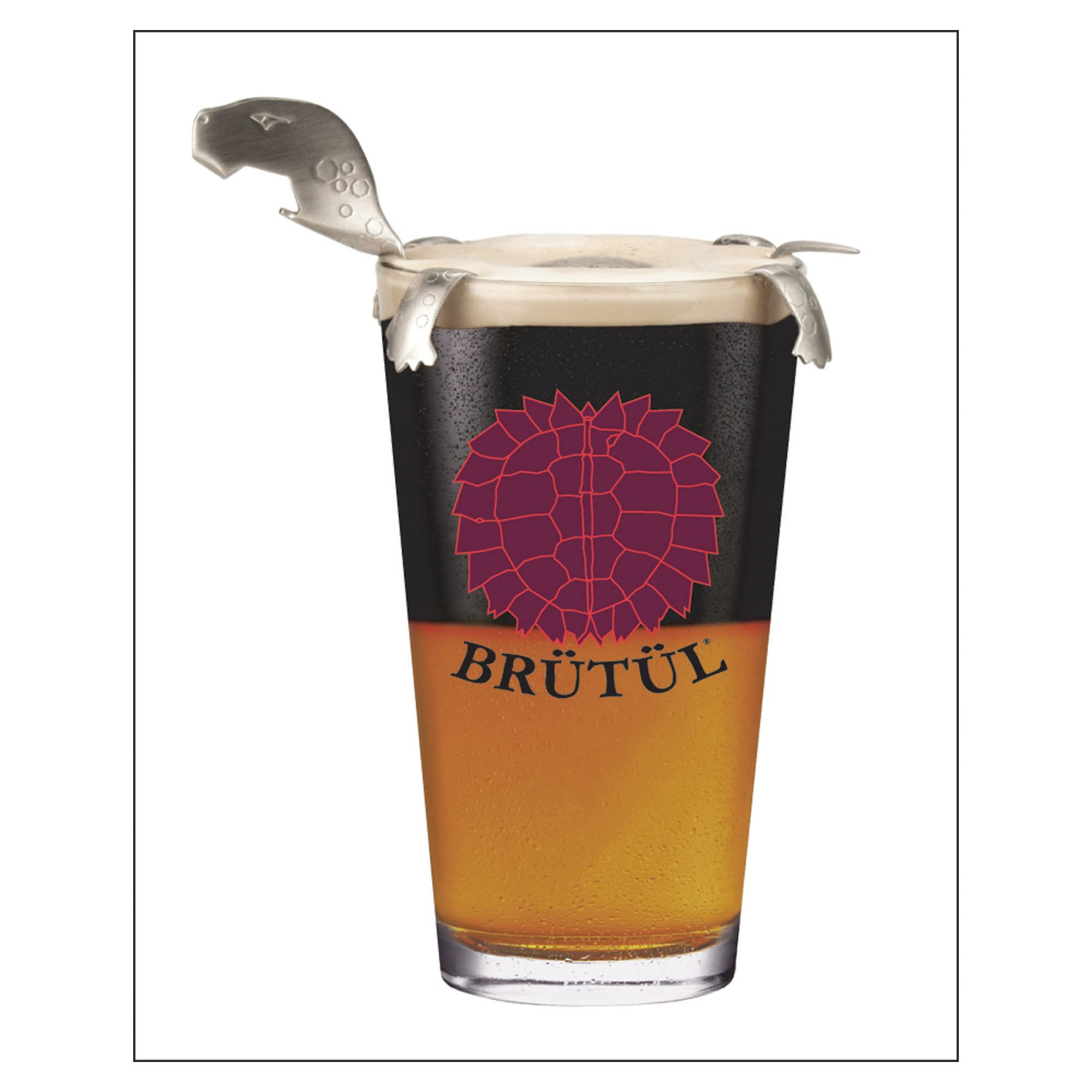 Brutul 1011 Black and Tan Turtle Beer Layering Tool, Edelstahl