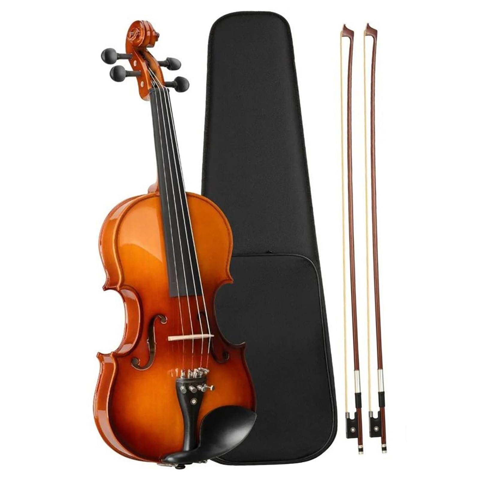 Skrzypce Instrumenty Muzyczne Zestaw Skrzypcowy 4/4 Z Litego Drewna Hebanowego Leworęczny Akcesoriami Do Instrumentów Muzycznych
