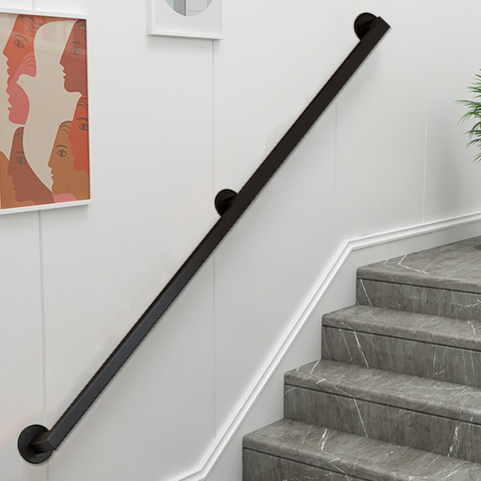 Rampe d'escalier pour porche de loft et aménagement intérieur industriel moderne