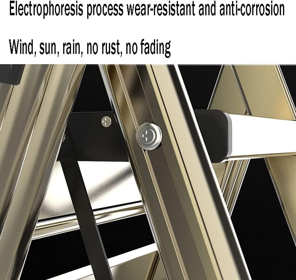 Step Ladder Folding Ladder Aluminum Non-Slip Step Ladder Convenient Handgrip Ladder for Home Office Garage Folding Ladder Telescopic Ladder(Color:3 Step Ladder)