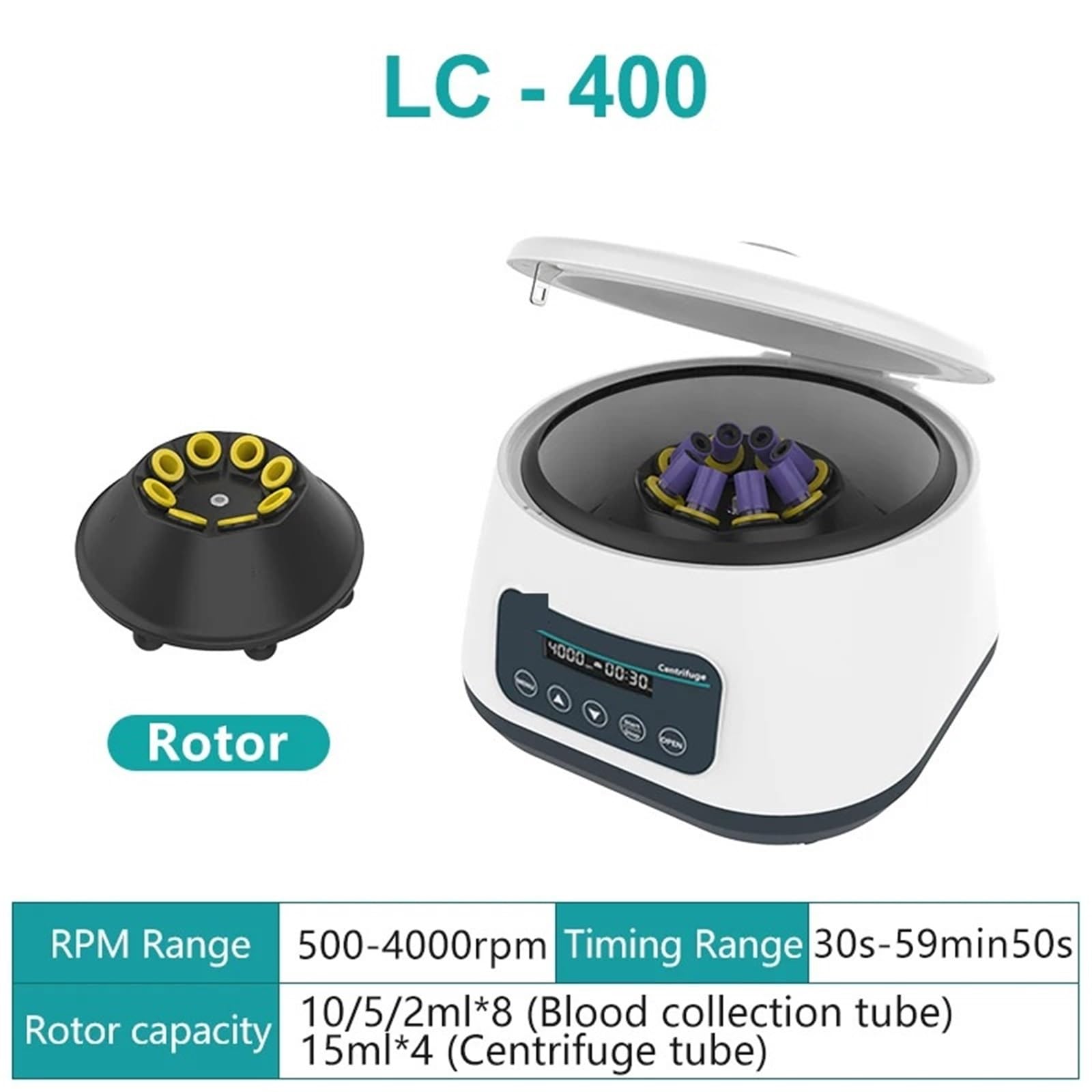 Wirówka Plazmowa Laboratoryjna Cyfrowa Wirówka Prp Do Probówki Na Krew 2/5/10 Ml I Probówki Wirówkowej 15 Ml 500-4000 Obr./min