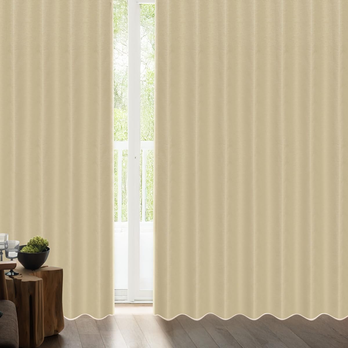 Amazon｜[カーテンくれない] 断熱・遮熱カーテン「静 Shizuka」完全