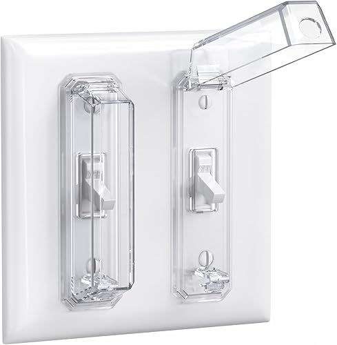 CLYMENE Cubierta protectora para interruptor de luz, cubierta de interruptor de pared a prueba de niños que protege las luces o interruptores de que