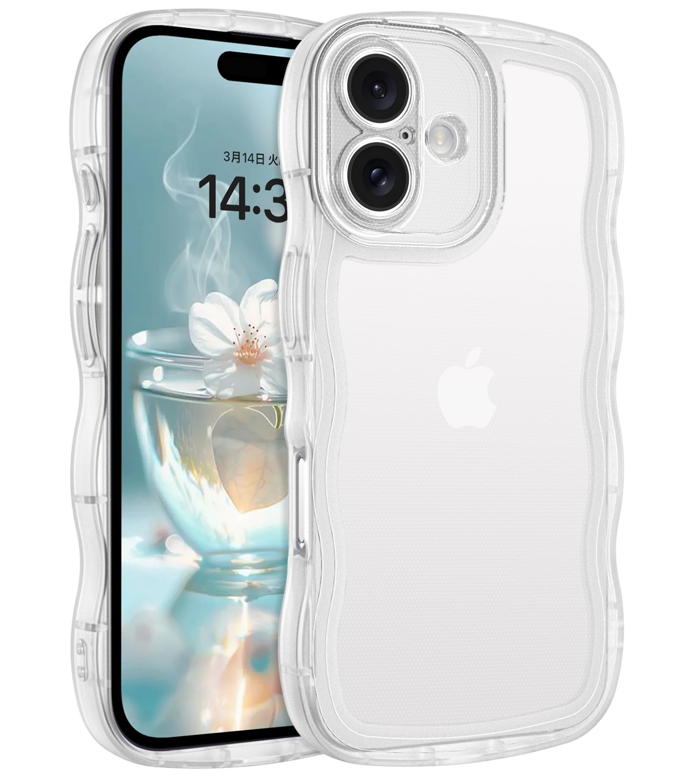 Amazon.co.jp: BENTOBEN iPhone 16 Plus用 ケース クリア 波型
