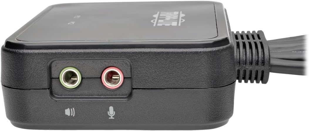 Tripp Lite 2-Port USB HDMI Cable KVM Switch w/Audio/Video, Cables & USB Peripheral Sharing 1920 x 1200, 1080p (B032-HUA2),black