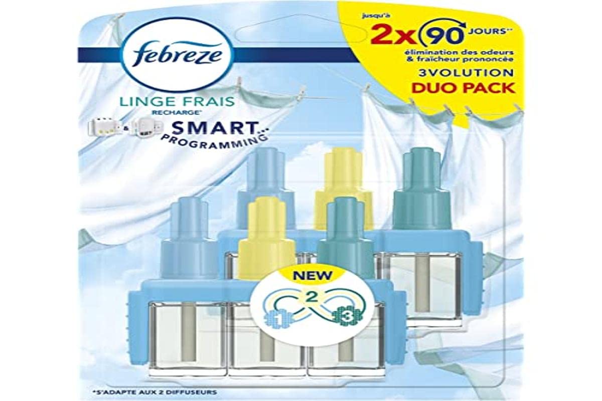 Febreze 3Volution zestaw uzupełniający do świeżego odświeżacza powietrza (2 x 20 ml) 40 ml, usuwanie zapachów