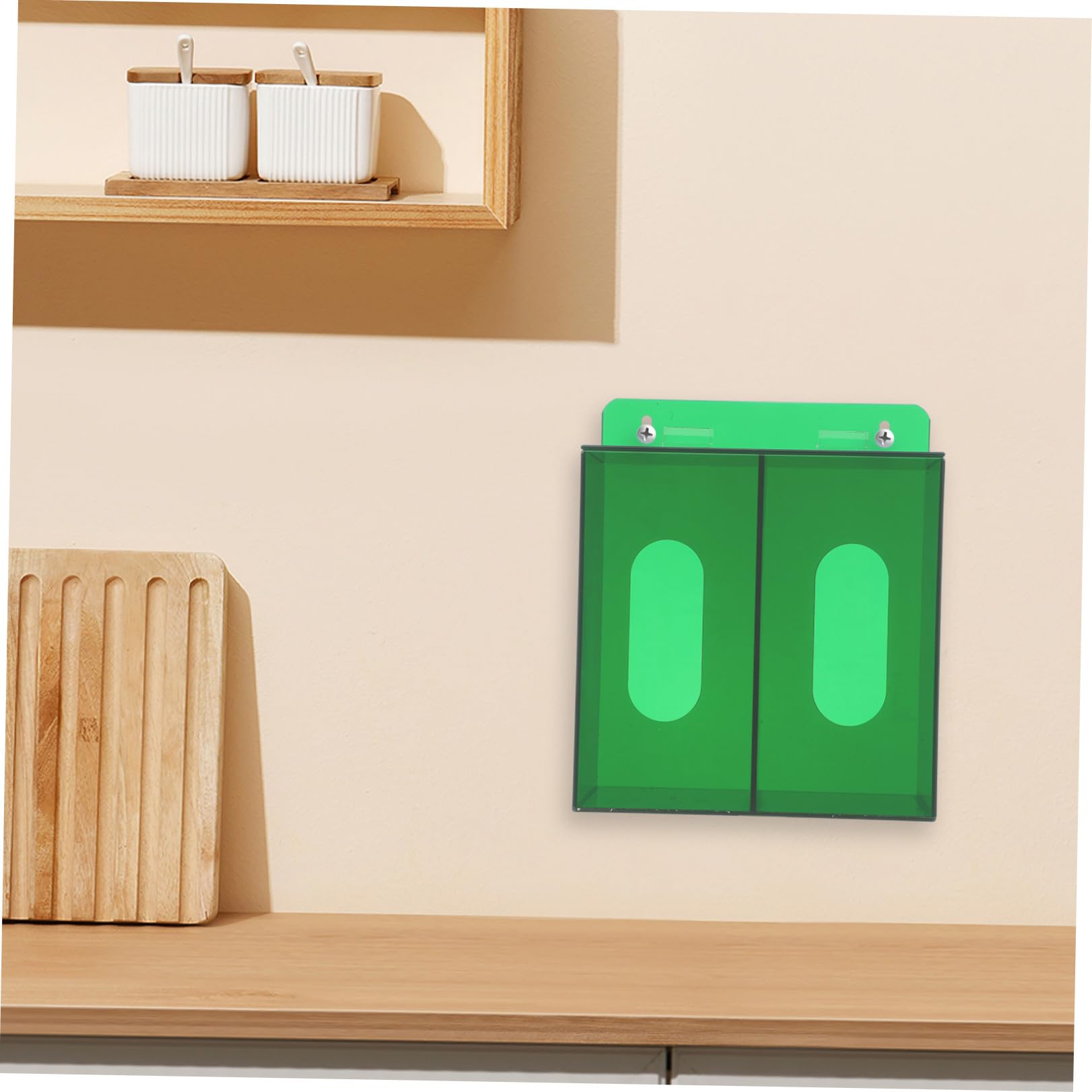 Scatola Porta Mascherine in Acrilico da Parete con Supporto per Guanti Design Salvaspazio e Materiale Resistente per Ambienti Industriali e Scientifici