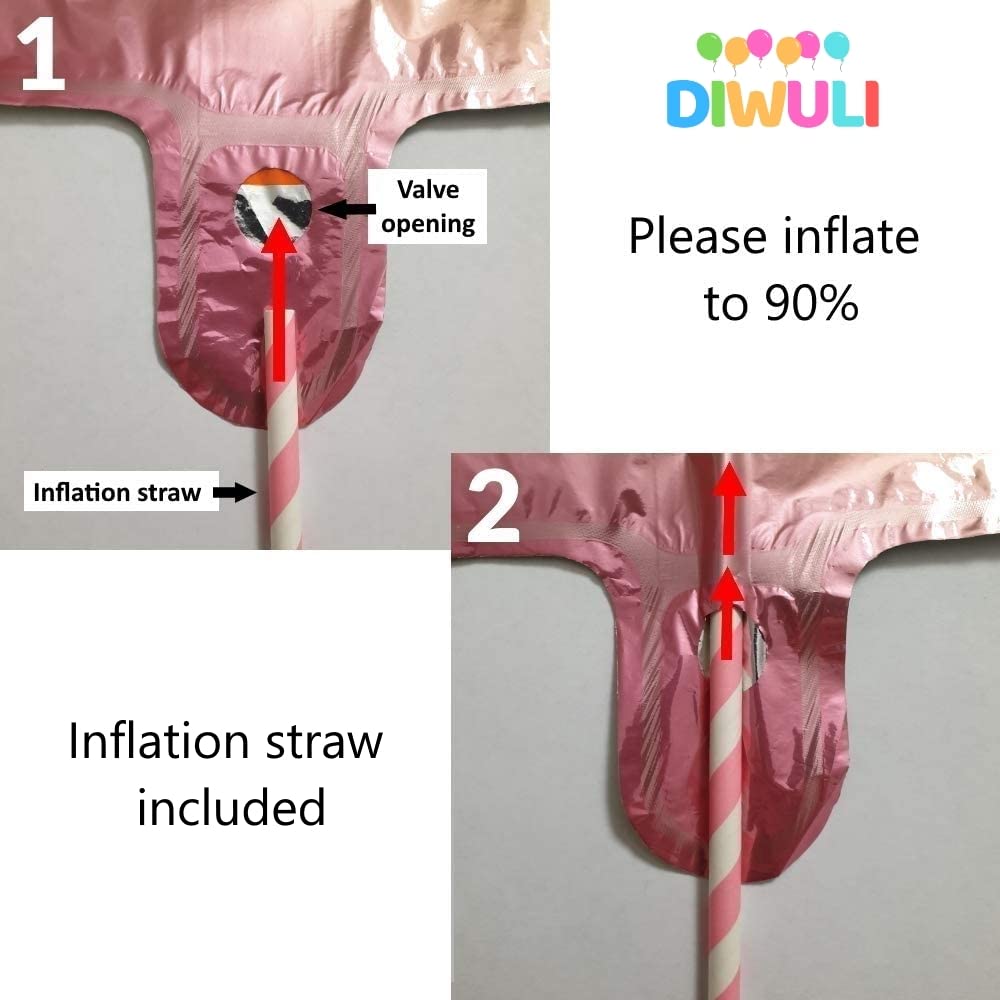 DIWULI Donut & Sterne Folienballon-Set - Weiß & Pink, Geburtstagsdeko Für Jungen Und Mädchen