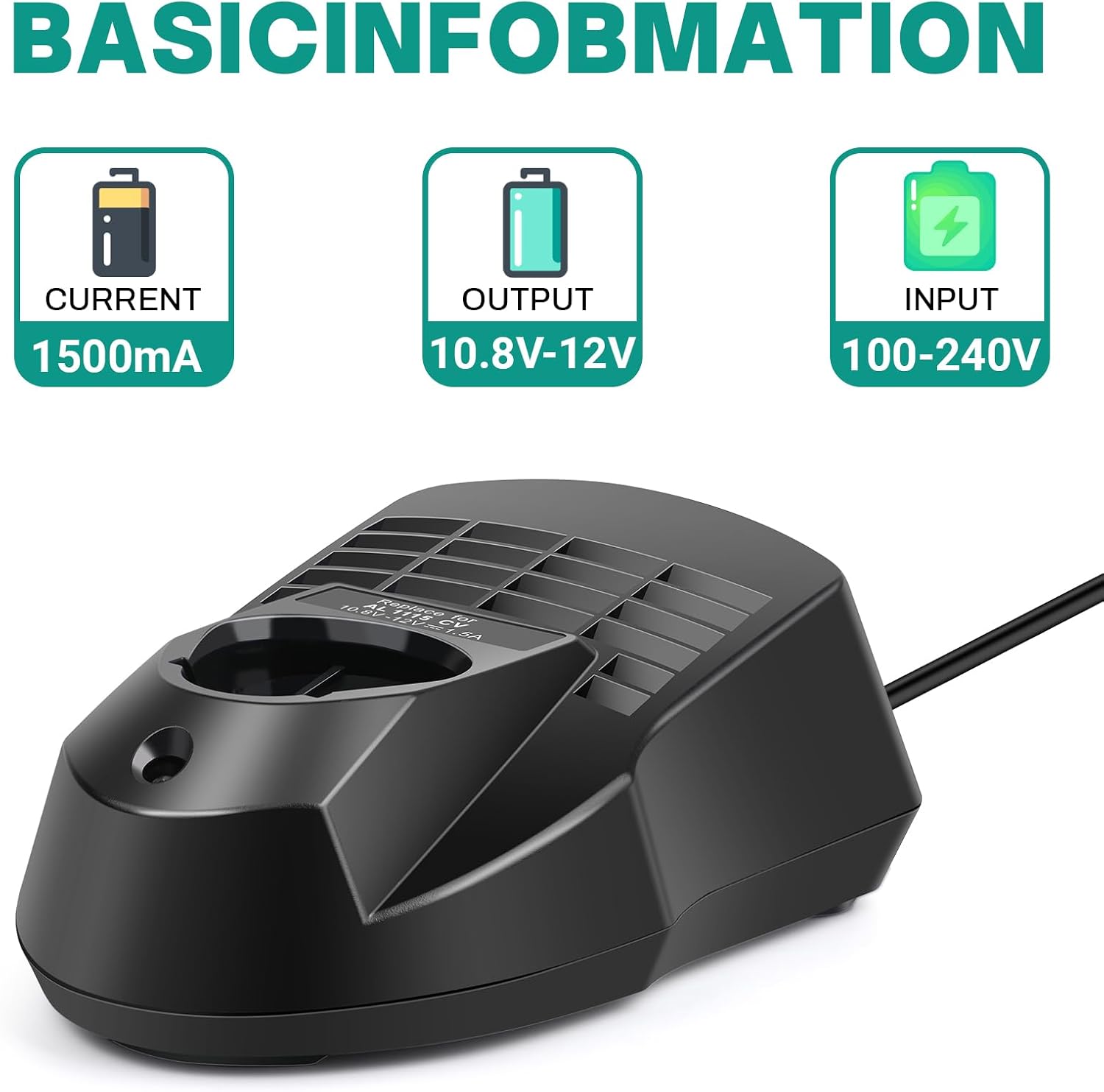 BC330 12-Volt Replacement Battery Charger for Bosch12-Volt Lithium-Ion Batteries