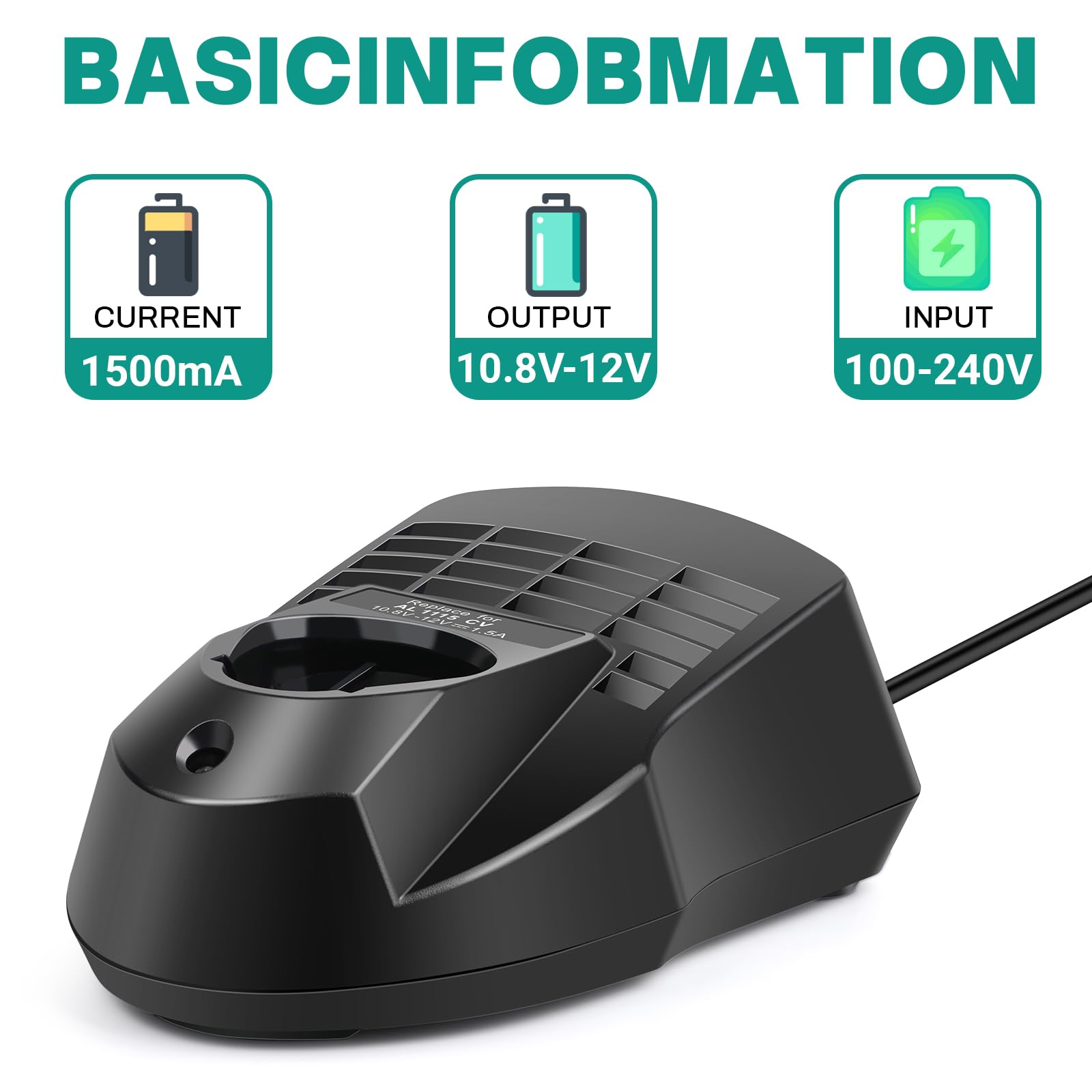 BC330 12-Volt Replacement Battery Charger for Bosch12-Volt Lithium-Ion Batteries