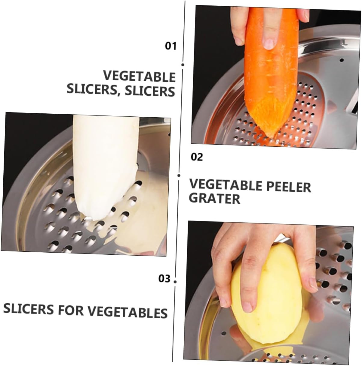 Multi-function Vegetable Slicer and Draining Basin Set Ergonomic Stainless Steel Grater for Effortless Food Preparation and Easy Draining of Fruits and Vegetables