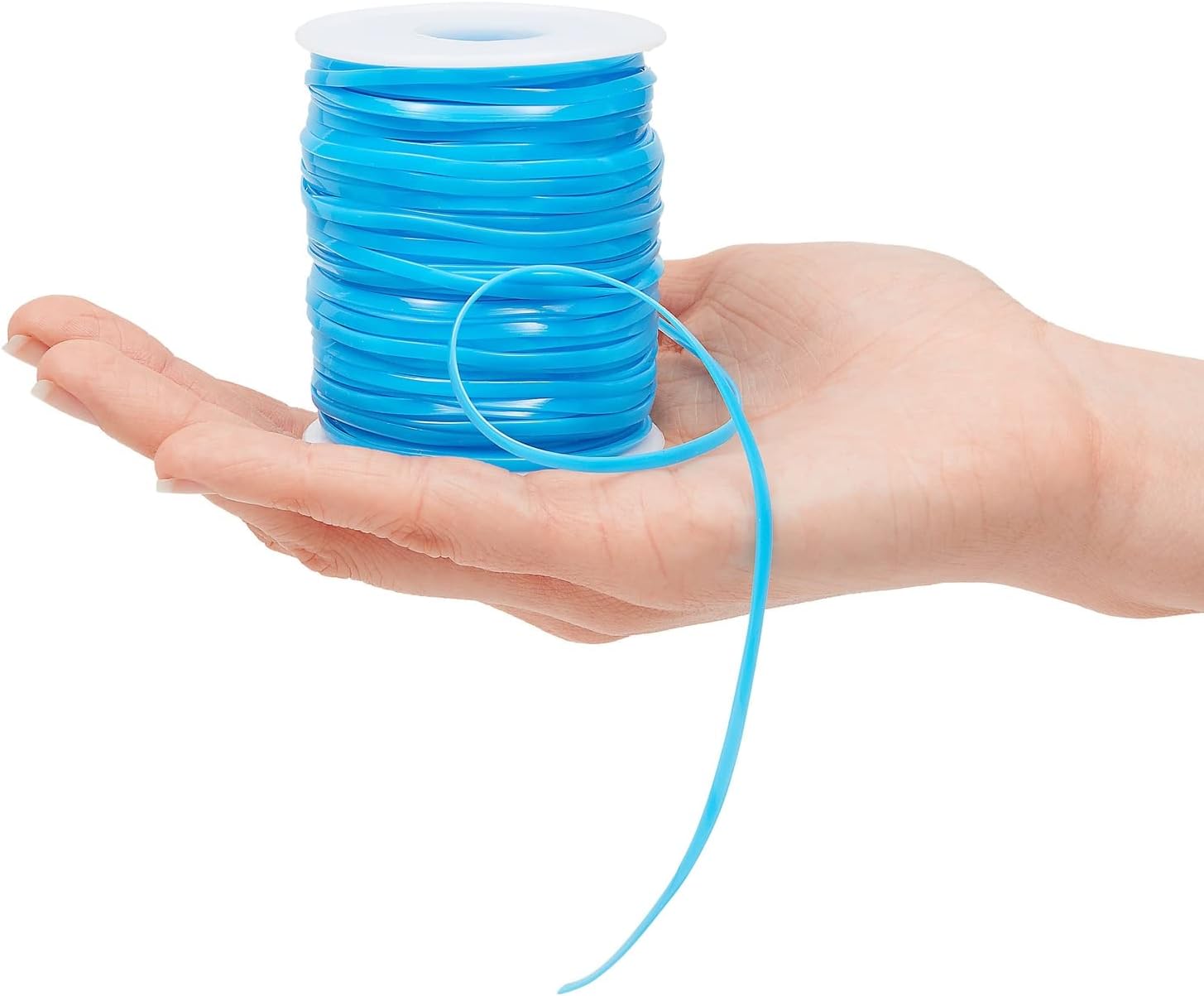 Juvale Lanyard String Kit - Neon Plastic Lacing Cord & Gimp String for Bracelets - Plastic Cord & Boondoggle Kit for Keychains - 10 Spools, 50 Yd Each, 2.5 mm x 1 mm, Rainbow