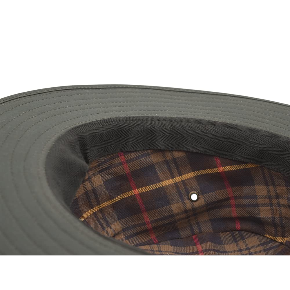 ROMNEYS Wax Cotton - Cappello da pioggia in cotone cerato, per uomo e donna, impermeabile, per attività all'aria aperta e da caccia, classico stile country, ideale per sport, pesca e tempo libero