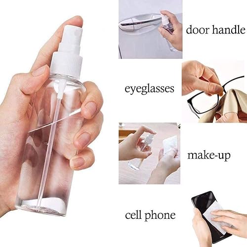 Miniatura 3 de HONGSHUYEE Spray Bottles 2oz50ml 8 Pack Clear Empty Fine Mist Plastic Mini Travel Bottle Set Small Refillable Liquid Containers with 2pcs Funnels
