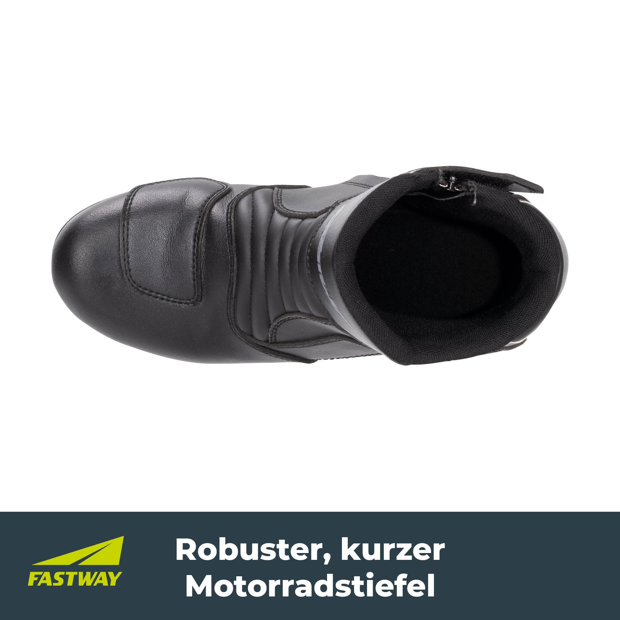 FTS-1 S Motorrad Schuhe Herren & Damen, Kurzer Tourenstiefel, Zertifiziert, Robuster Motorradstiefel Herren & Damen, Schalthebelverstärkung, Pflegeleicht, Seitlicher Reißverschluss, Gr. 36-47
