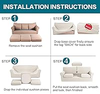 Vista 195 de Turquoize 2 fundas para silla, fundas para silla de sala de estar, sofá, funda de sofá con fundas de cojín individuales, fundas de muebles para Azul