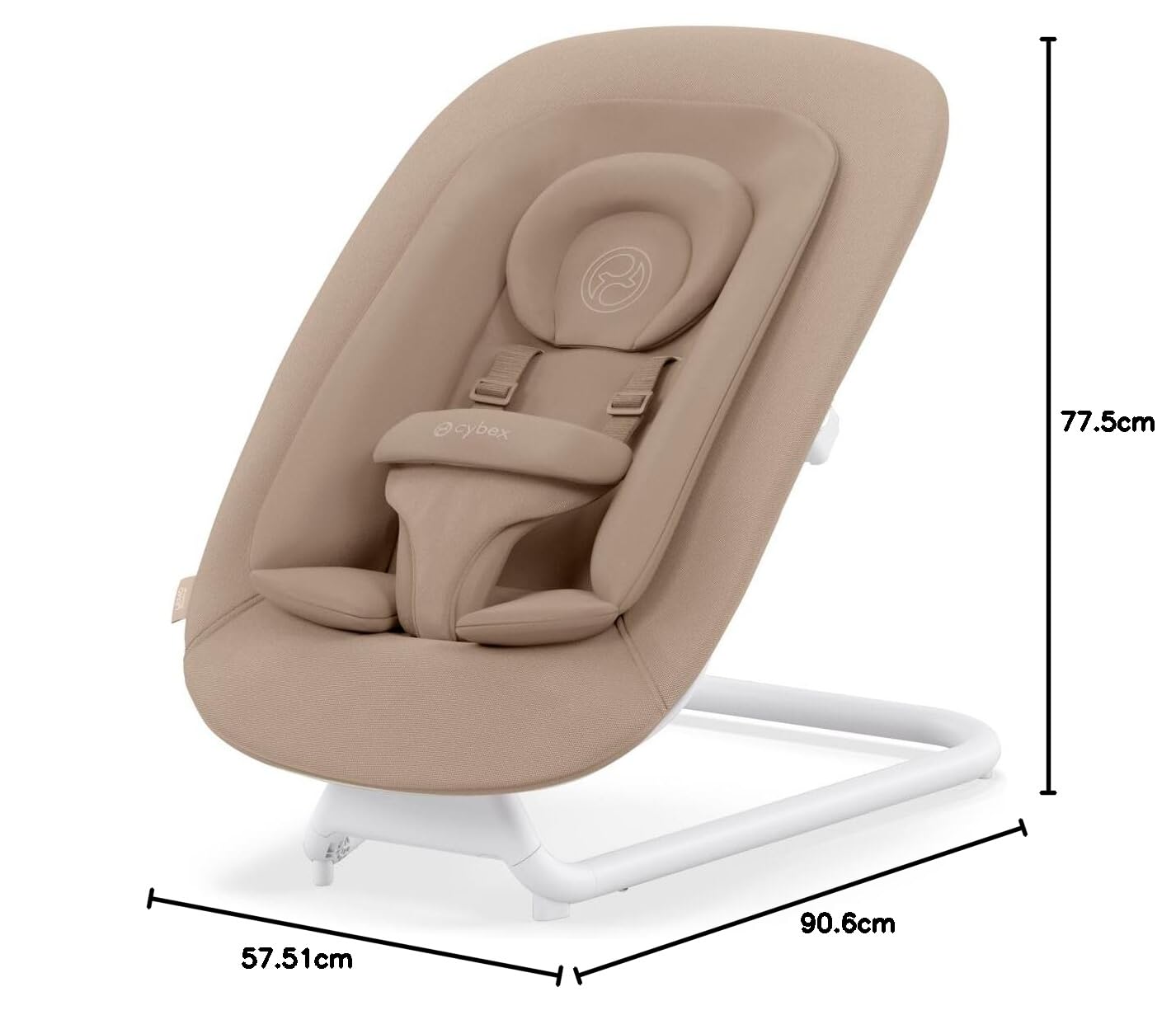 CYBEX Gold LEMO Bouncer, Hamaca de bebé con cojín Confort, Compatible con el sistema Silla LEMO, Desde el Nacimiento hasta los 3 Años (aprox. 15 kg), Almond Beige