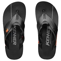 Chinelo Kenner Nk6 Flux Masculino - Preto e Laranja