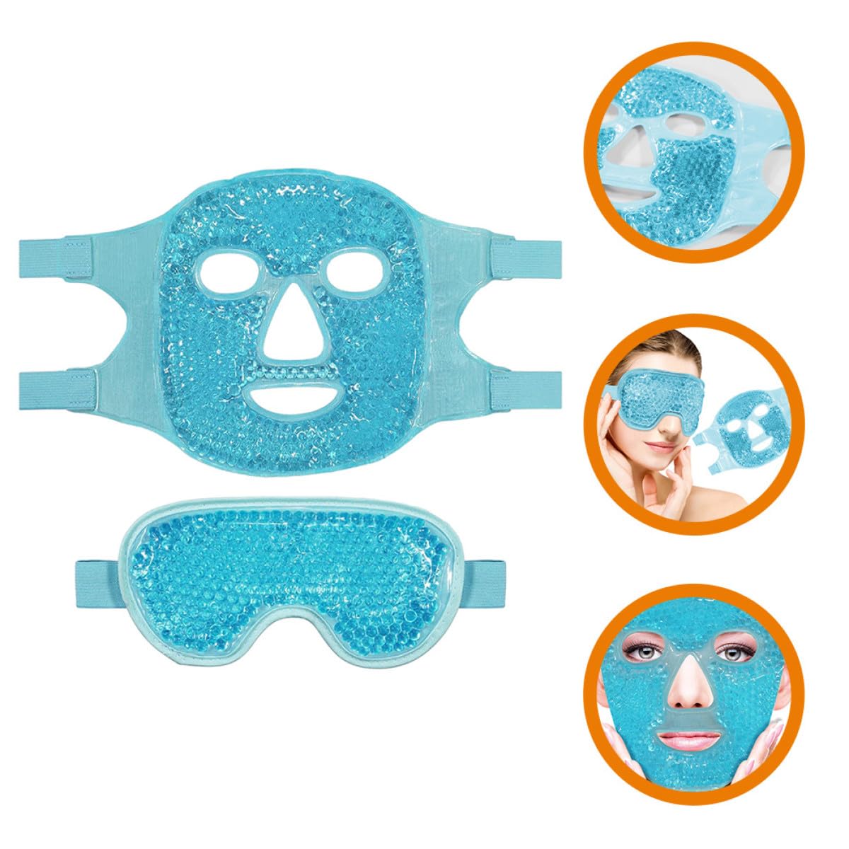 LABRIMP Masque Visage Froid Réutilisable Gel pour Yeux Fatigue Oculaire Masque Beauté Femmes Enflure et Détente
