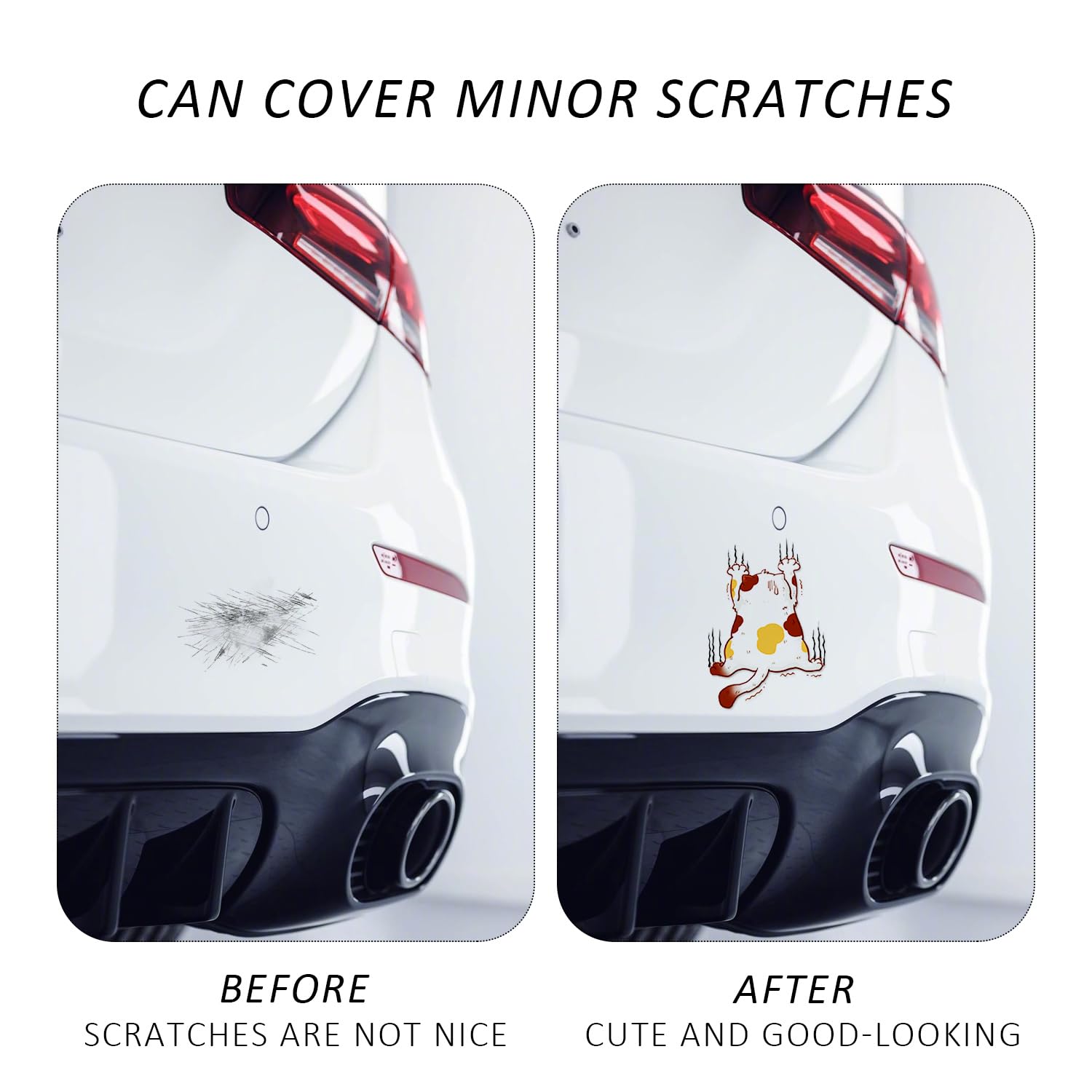 XMNIVATE 2 Sets of 6 Funny Bumper Stickers, Cat Bumper Stickers, Cartoon Car Stickers, Decorative Cat Stickers - Image 3