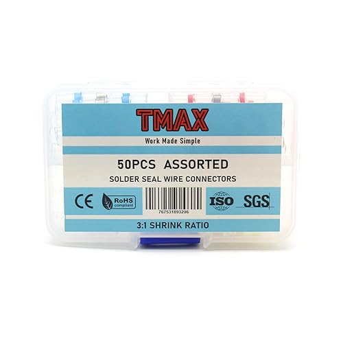 Miniatura 3 de 50 conectores de alambre de sello de soldadura, conectores de tope termocontraíbles automotrices, manga de soldadura, terminales de cable eléctrico
