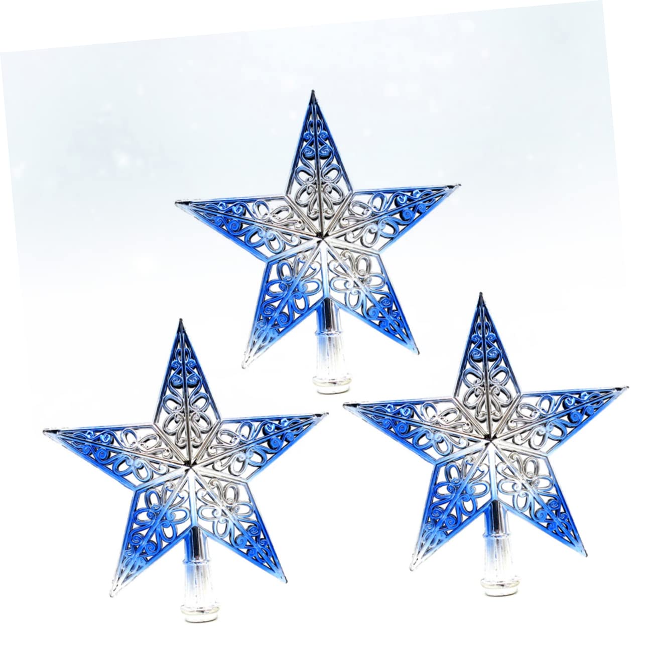 OUNONA 9 STK Weihnachtsbaum Stern Spitz Zulaufende Weihnachtsbaumspitze Christbaumspitze Stern Beleuchtet Urlaubsstern-Topper 3D-Sterne-baumspitze Baumwipfelschmuck