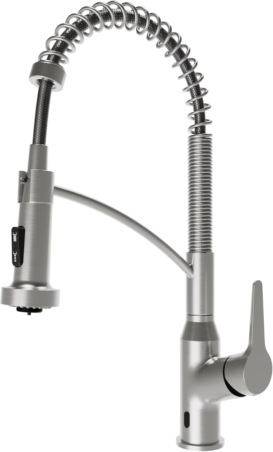Karran Scottsdale Touchless Kitchen Faucet, Commercial Spring Pull-Down Sprayer, High-Arc Single Handle, Dual Spray Modes, Deck Mount (Spot Free Stainless Steel)