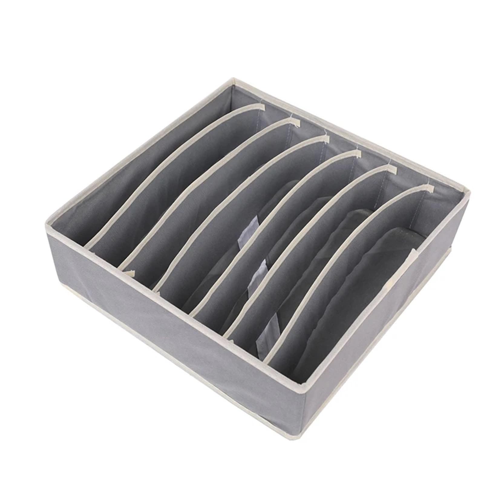 LuoAXINN Underwear Organizer Organizer For Underwear Socks Bra Pants Foldable Case(Gray 7 grid)