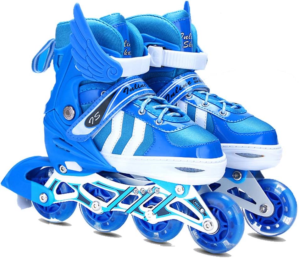 Inline Skate Roller Skate,Adjustable Roller Skates Flashing Light Up Wheel Adjustable Size for Kids Boys Girls