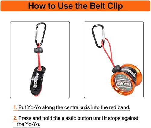 Miniatura 4 de Removedor de rodamientos de metal, 1 clip de cinturón Yoyo con gancho de metal, accesorios de bola de Yoyo