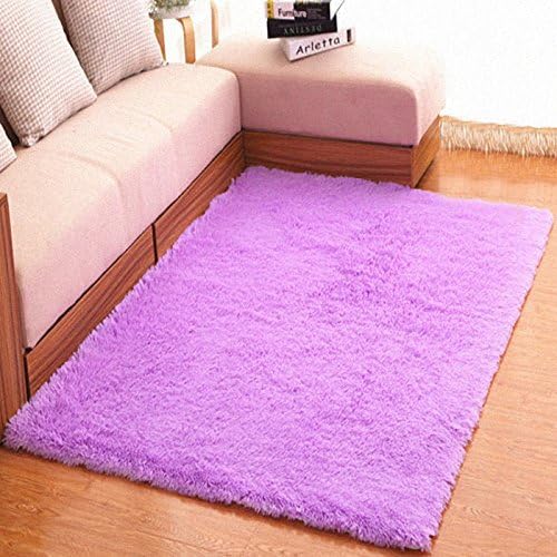 Ultra Soft 4.5 CM Thick Indoor Morden Area Rugs Pads for [Bedroom] [Livingroom] [Sitting-room] [Rugs] [Blanket] [Footcloth]2.5Feet 5Feet (purple)