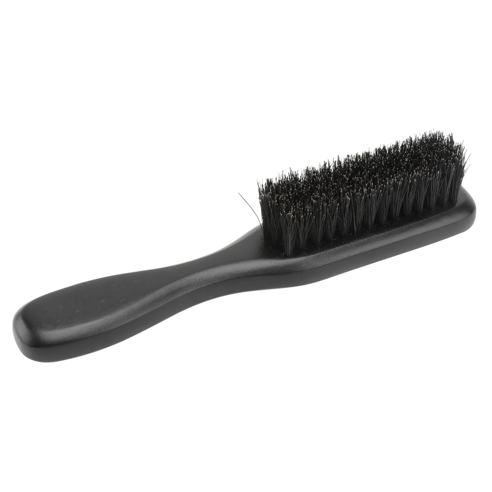 FOYTOKI Men's Beard Shaping Tool Black Wooden Handle Bristle Brush for Easy Grooming and Cleaning