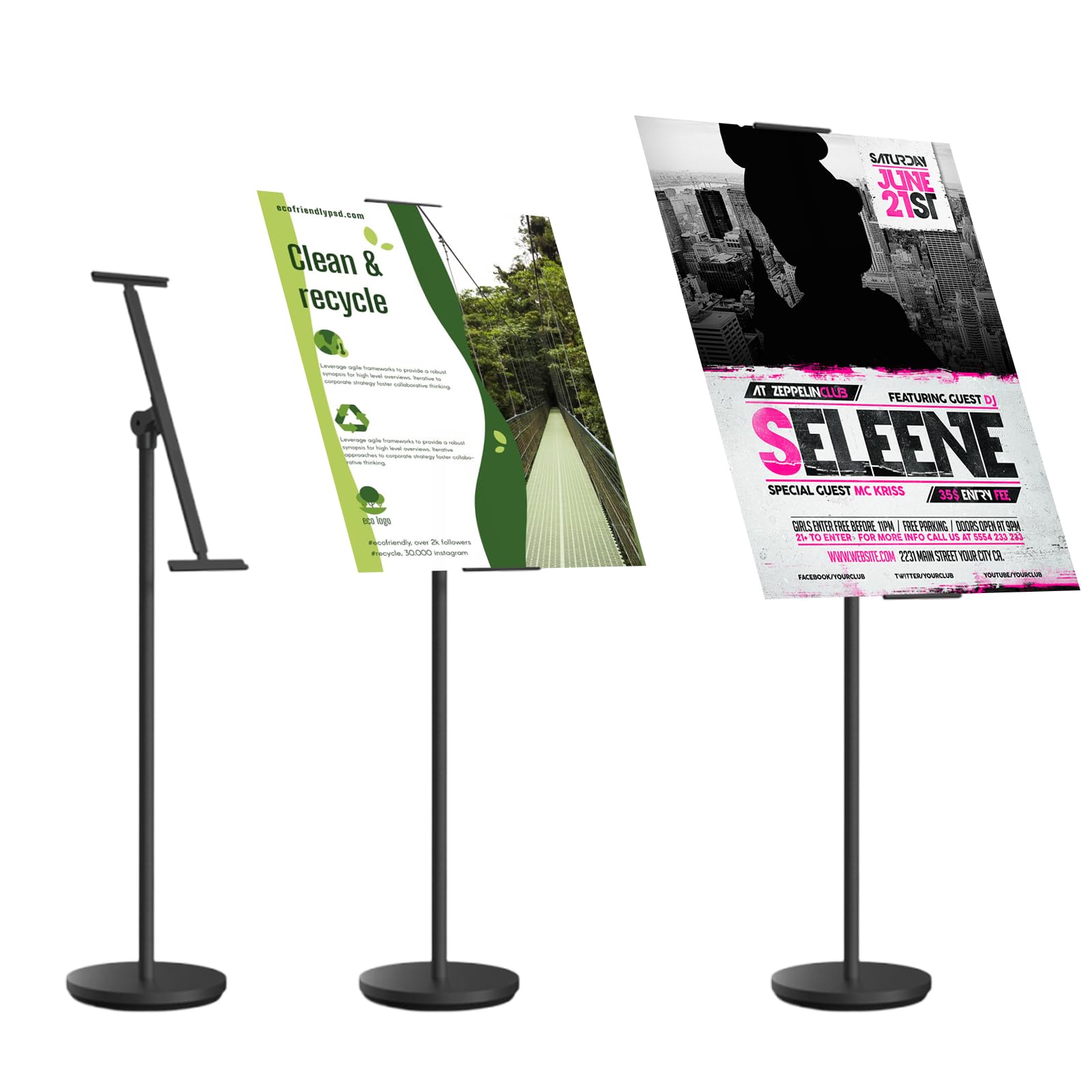 RayLove 2 supporti A4 regolabili in altezza, supporto informativo con