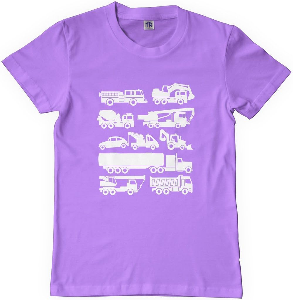 Threadrock Big Girls' Trucks Youth T-Shirt