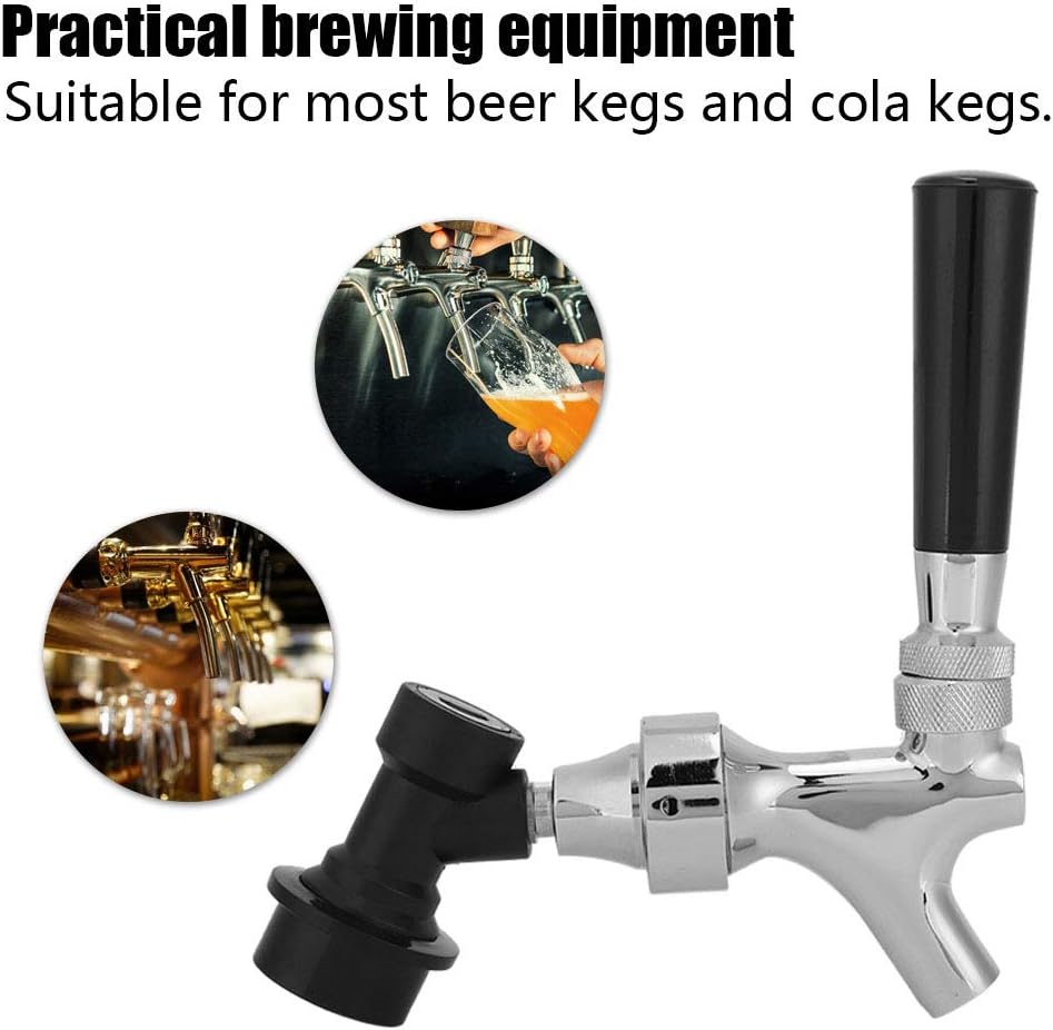 Draft Keg Tap, G5/8 Thread Nonajustable Draft Beer Faucet, Beer Tap Faucet Replacement for Pubs, Restaurants, Hotels, Homes, Bar, Beverages