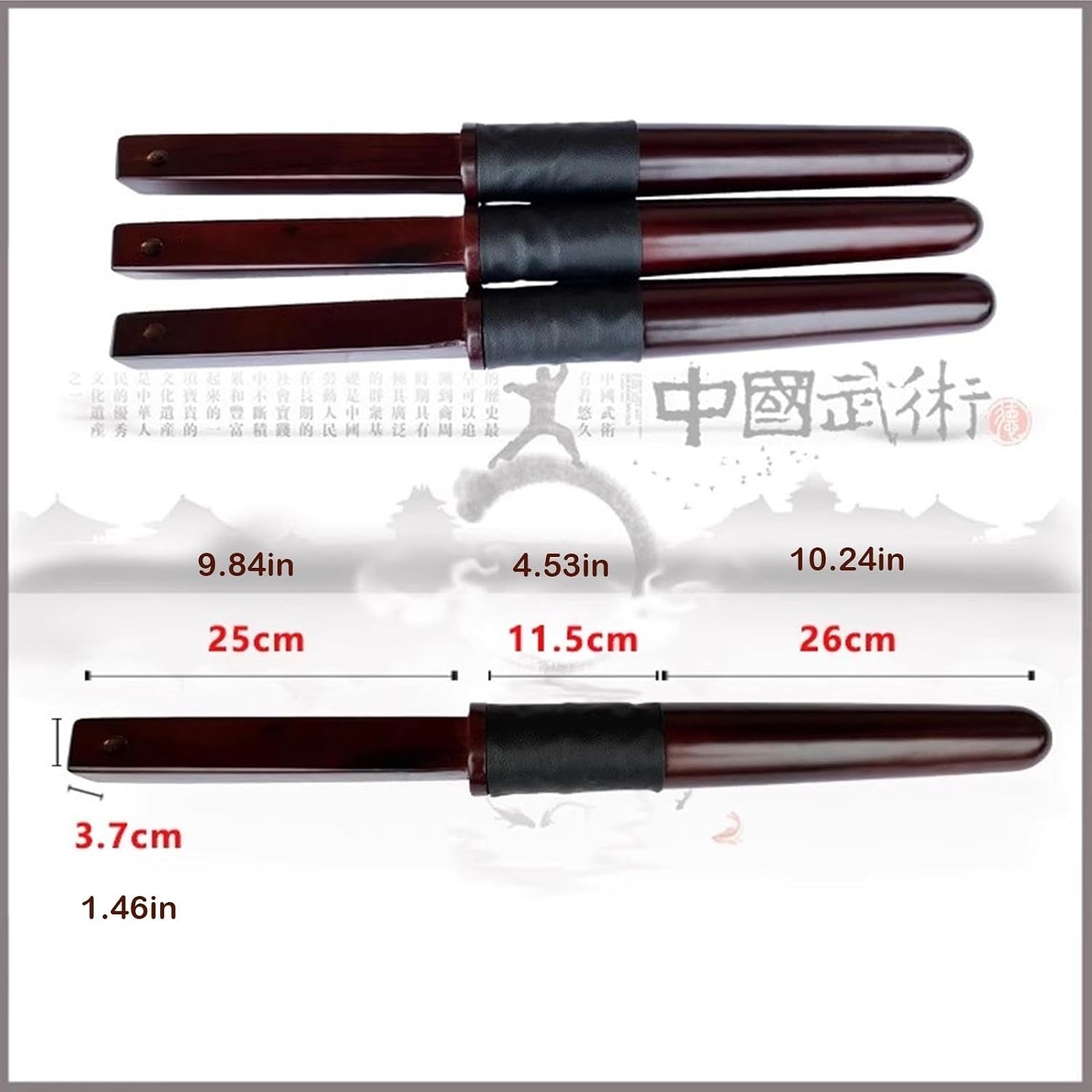 Wing Chun Dummy Attachment 3pcs Wing Chun Wooden Dummy Spring Replace Arms, Wing Chun Dummy Trainer, Portable Mook Jong Wooden Dummy Practice Parts Chinese Kong Fu Training