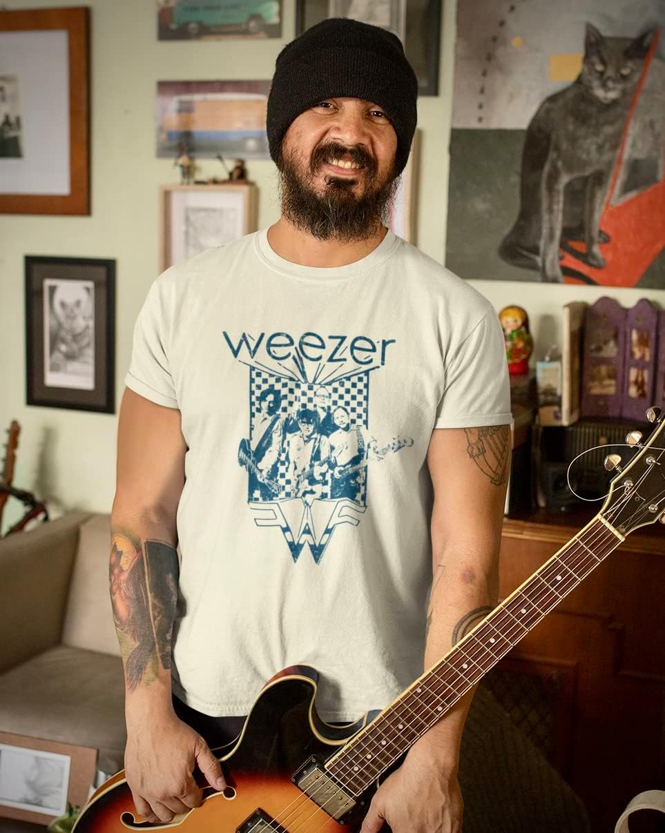 Compre Weezer Vintage Estilo Rock Band Logo Gráfico Tee