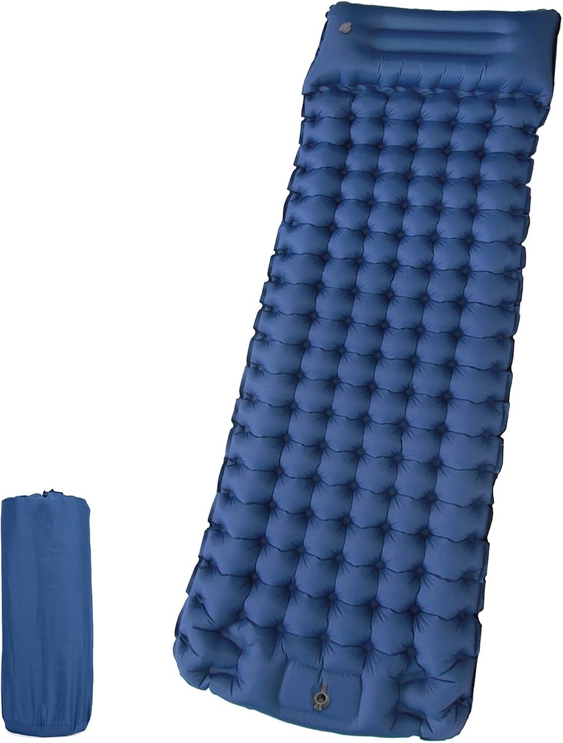 TOPCHANCES Self Inflatable Sleeping Mat,Large Ultralight Camping Mat with Pillow,Double Camping Mattress Sleeping Pad with Built-in Foot Pump for Backpacking Hiking Traveling（78.7"x 27.2"）