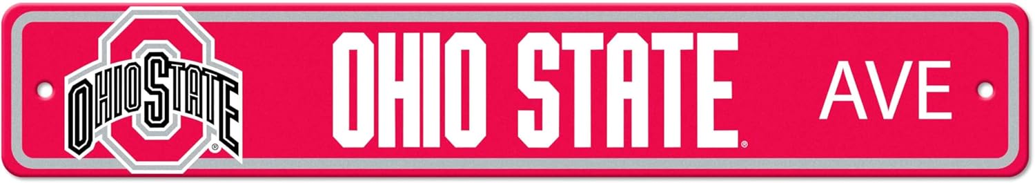 FANMATS 32247 Ohio State University Lightweight 4n. X 24in. Street Sign